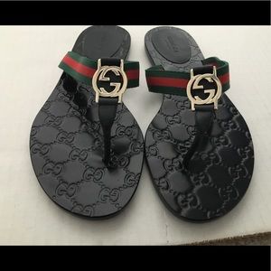 Gucci GG Web thong sandals